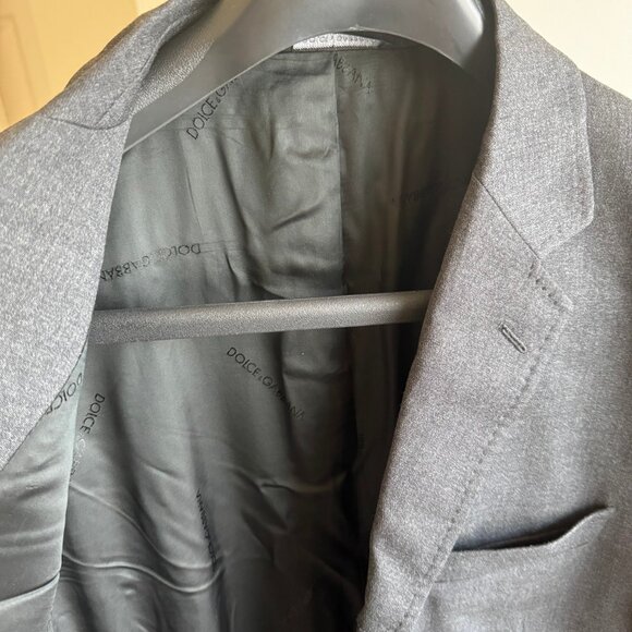 Dolce & Gabbana Blazer Mens Suit Coat Grey 3 Button Italian Wool D&G Jacket 42R - Picture 15 of 16